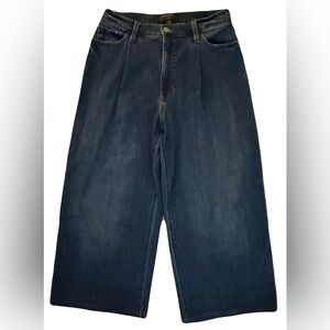 Banana Republic Pleated Wide Leg Jeans Cropped SZ 29/8